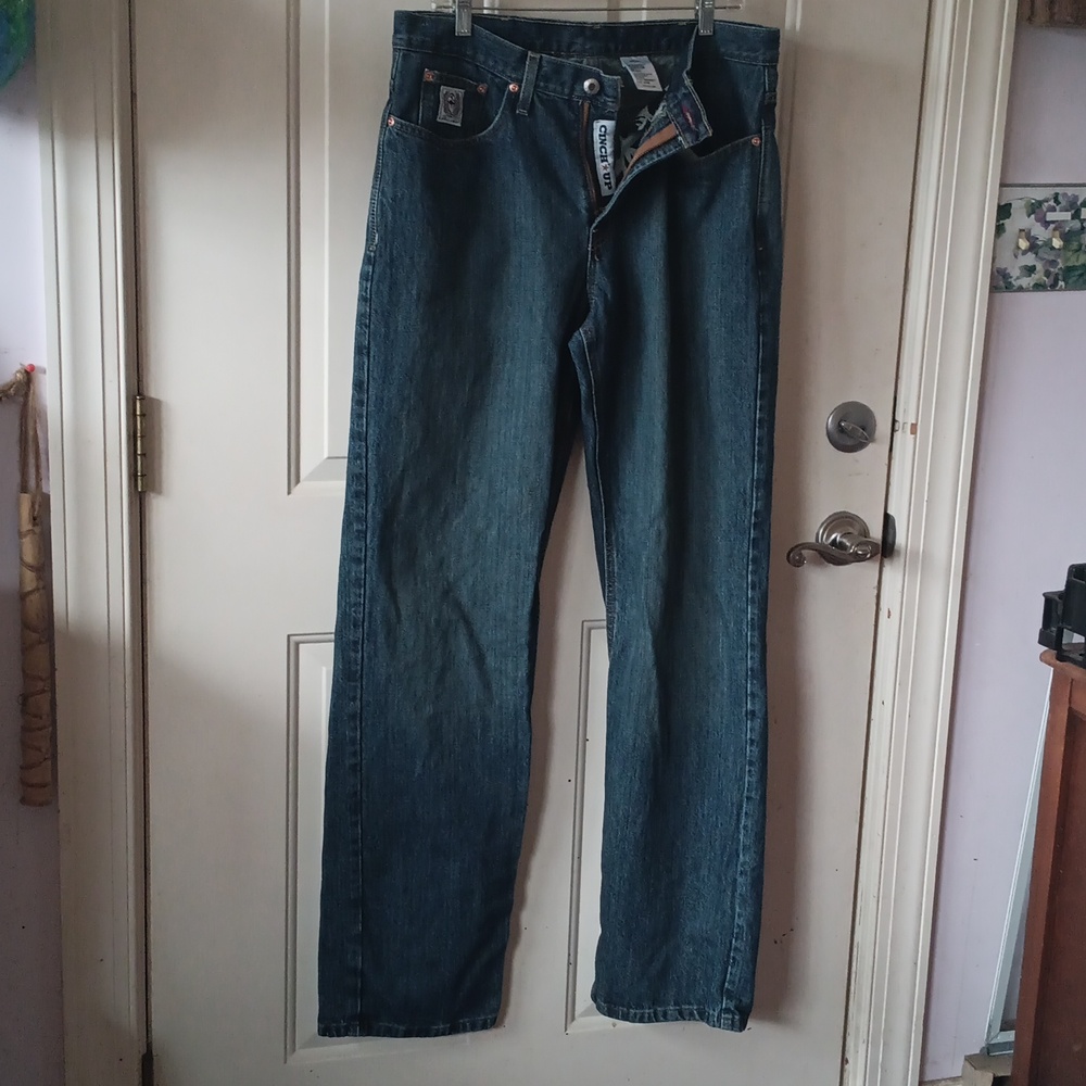 Cinch Blue Denim Jeans Like New 34x36